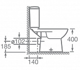 Унитаз Roca Access с горизонтальным выпуском 34P23800Y