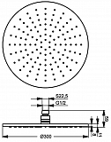 Верхний душ Ideal Standard IdealRain B9443AA