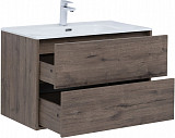 Тумба под раковину Aquanet Lino 80 (Flat) дуб веллингтон 00287543