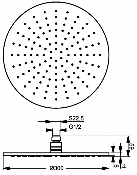 Верхний душ Ideal Standard IdealRain B9443AA