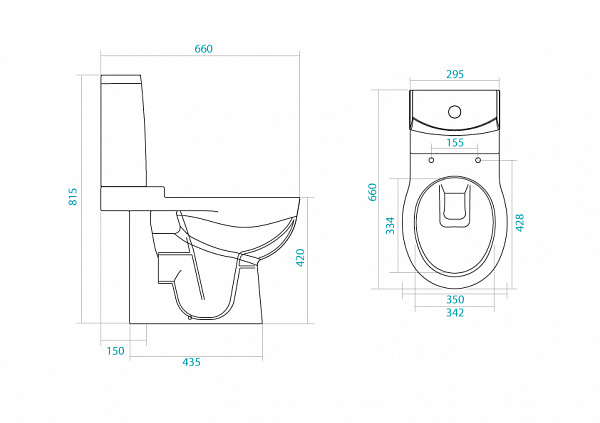Унитаз Аллегро 1WH301955 Santek