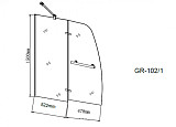Стеклянная шорка на ванну Grossman  150х100 см GR-102/1