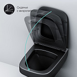 C50A1700MBSC Inspire V2.0 подвесной унитаз FlashClean с сиденьем микролифт, черн мат