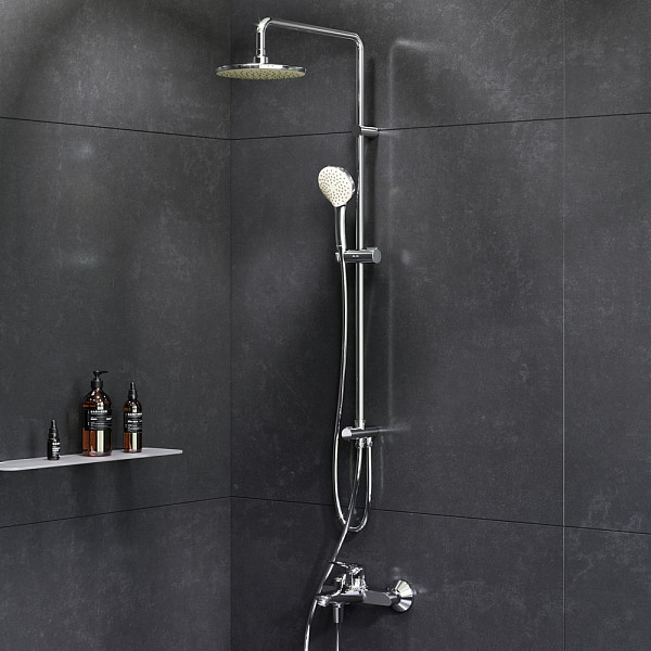 F40885C14 Sunny набор 2в1: см-ль д/ванны/душа, верхний душ d 220 мм, ручн.душ 110 мм, 1 ф-ция, душев