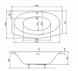 Акриловая ванна Besco Telimena 180x85 WAT-180-JA