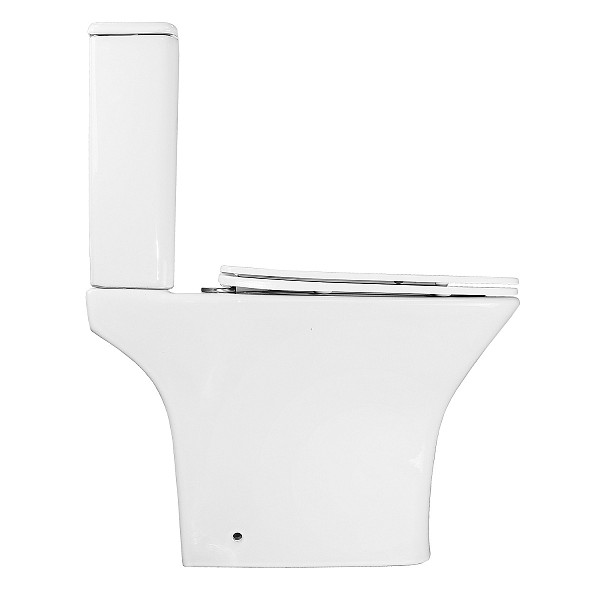 Унитаз-компакт Azario FRETTA Square N 340х650х770 напольный, безободковый, c быстросъемным сиденьем микролифт (AZ-1038A N)