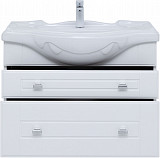 Тумба под раковину Aquanet Рондо 85 белый глянец 00304289