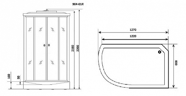Душевая кабина Niagara Ultra  NG-904-01R