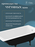 Ванна чугунная Delice Parallel 1500х700, без ручек