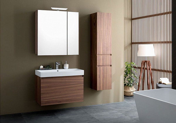 Тумба с раковиной Aquanet Нью-Йорк 85 орех 00213936