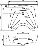 Умывальник Хирургический с 1-отв. с креплением (КЕРАМИН)