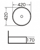 Раковина накладная Grossman GR-3014
