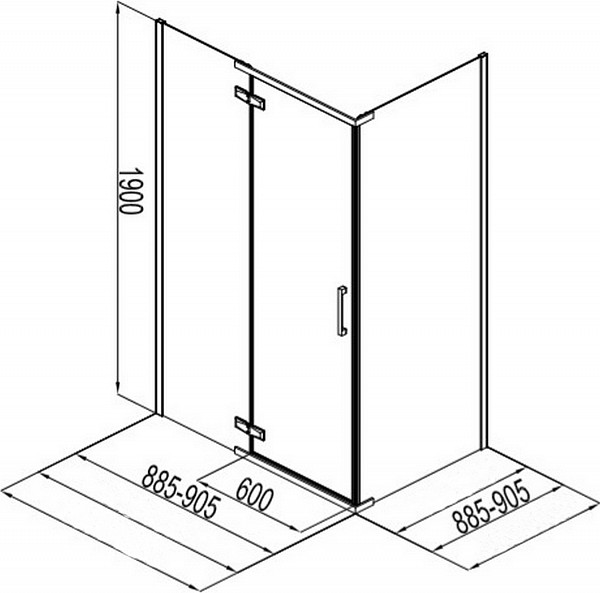 Душевой уголок Aquanet Logic C900 AE32-S-90х90U-CT 900x900, прозрачное стекло AE32-S-90х90U-CT