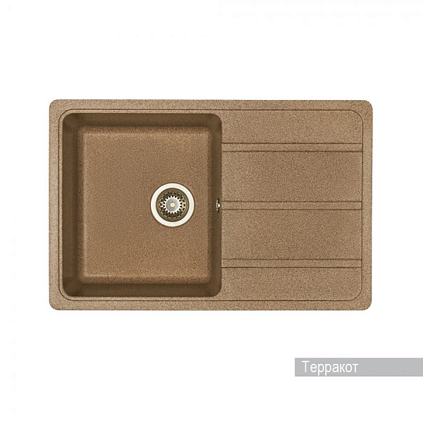 Мойка для кухни Aquaton Аманда прямоугольная с крылом терракотовый 1A712832AD270