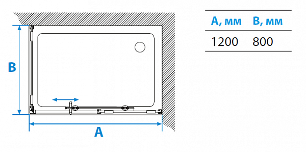 Душевое ограждение Aquaton Ritsa прямоугольное R 120х80х200 1AX002SSXX000