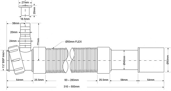 Гофра McAlpine MRMF205W