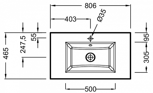Раковина Jacob Delafon Vox 80x46 см EB2104-DD4