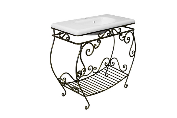 Кованая подставка для раковины "Каре" (патина)