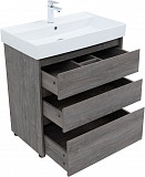 Тумба под раковину Aquanet Nova Lite 75 дуб рошелье (3 ящика) 00302473