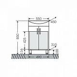 Тумба под раковину Уют 55 Санта 201087