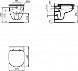 Унитаз-компакт подвесной Ideal Standard Tempo T328801