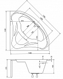 Акриловая ванна Besco Mia 140x140 WAM-140-NS