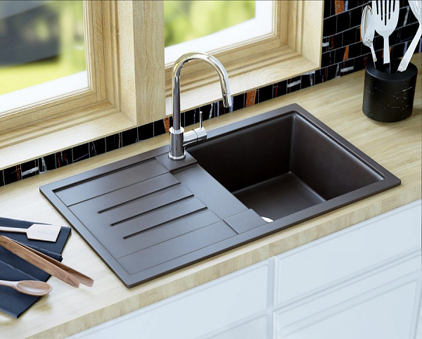 Мойка для кухни Aquaton Верона прямоугольная с крылом песочная 1A710032VR220