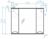 Зеркальный шкаф Style Line Жасмин 100х83 со светом
