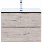 Тумба под раковину Aquanet Алвита New 70 2 ящика, дуб веллингтон белый 00303910