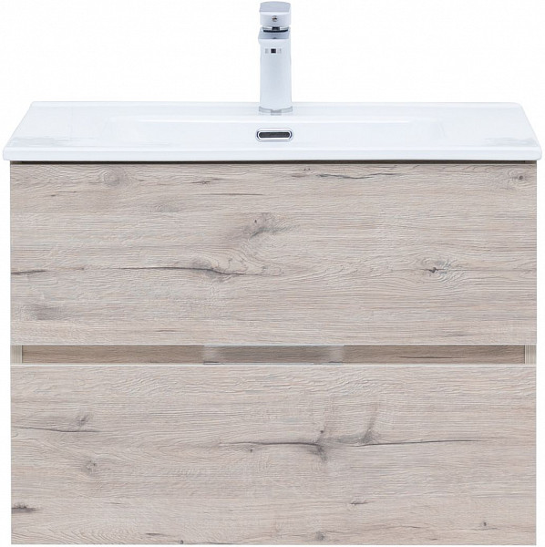 Тумба под раковину Aquanet Алвита New 70 2 ящика, дуб веллингтон белый 00303910