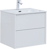 Тумба под раковину Aquanet Lino 60 (Flat) белый глянец 00287540