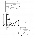 Чаша унитаза-компакт Bocchi Taormina 1017-001-0129 белая