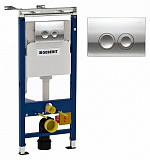 Система инсталляции для унитазов Geberit Duofix Delta Plattenbau 458.122.21.1 4 в 1 с кнопкой смыва