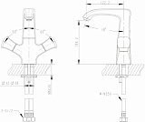Смеситель для раковины Bravat Whirlpool F178112C