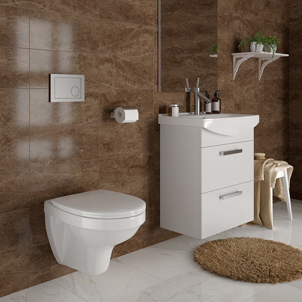 Комплект Cersanit Delfi Black унитаз + инсталляция + клавиша S-SET-DEL/Black/TPL/Cg-w