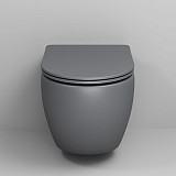 Унитаз GR-4411GMS Color (550*365*395) СЕРЫЙ МАТОВЫЙ подвесной БЕЗОБОДКОВЫЙ