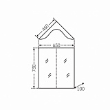 Зеркало угловое Аврора Санта 116001