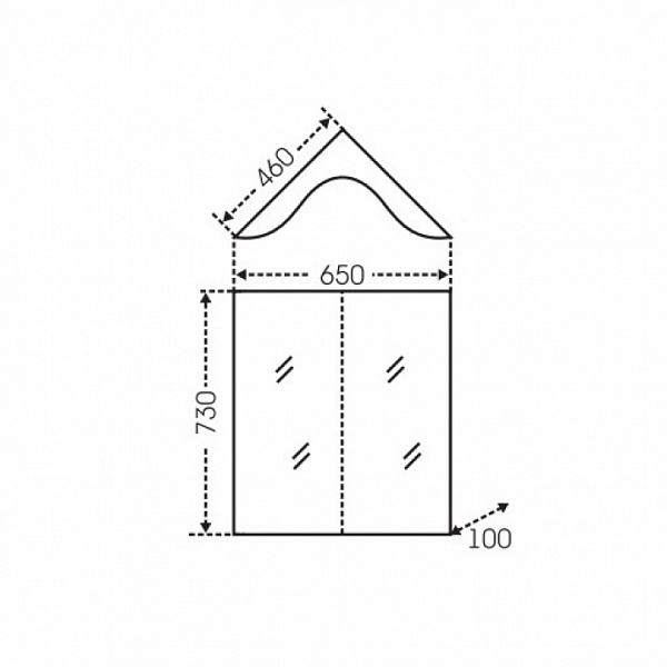 Зеркало угловое Аврора Санта 116001