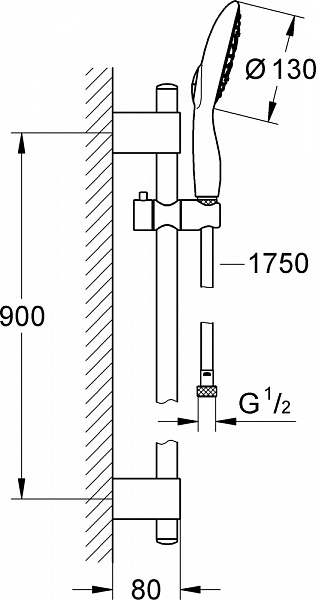 Душевой гарнитур Grohe Power&Soul 27738000