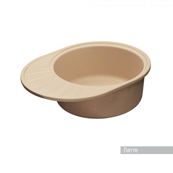 Мойка для кухни Aquaton Чезана круглая с крылом латте 1A711232CS260