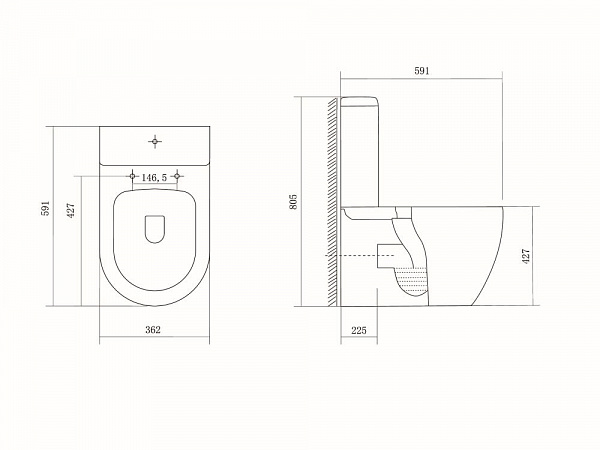 Унитаз-компакт Aquatek Оберон AQ1273S-00 с сиденьем Soft Close