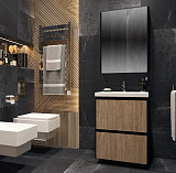 Зеркало-шкаф Velvex Klaufs 60 черное zsKLA.60-217