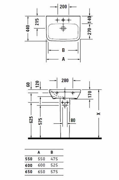 Раковина Duravit DuraStyle 2319550000