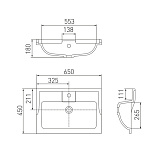 Раковина под тумбу Акватон - ФАБИА 65 1A708731FB010