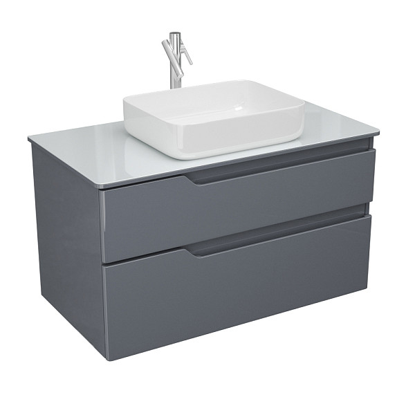 Тумба Hella Cristal 100, серый лак