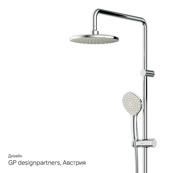 F40890A14 Gem набор 2в1: см-ль д/ванны/душа, верхний душ d 220 мм, ручн.душ 110 мм, 1 ф-ция, душевая