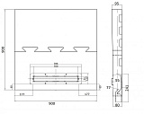 Душевой поддон под плитку Confluo Board UNI 900 со встроенный лотком Frameless Line 550 Pestan