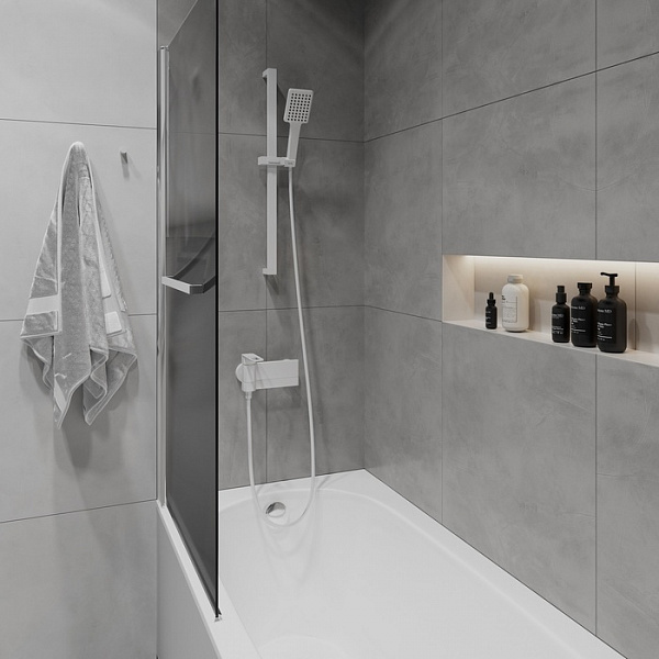 Стойка для душа, Slide, белая матовая, IDDIS, SLI70WLi17