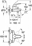Смеситель для ванны с душем Grohe Euroeco 32743000