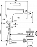 Смеситель Ideal Standard Cerafine O BC498AA для биде с донным клапаном
